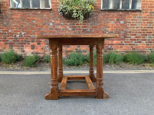 ARTS AND CRAFTS OAK LIBRARY TABLE WINCHESTER COLLEGE - ADDITIONAL PHOTO 4
