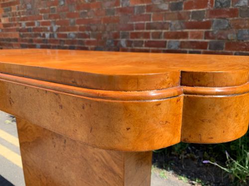 PAIR OF ART DECO BIRDSEYE MAPLE CONSOLE TABLES - ADDITIONAL PHOTO 1