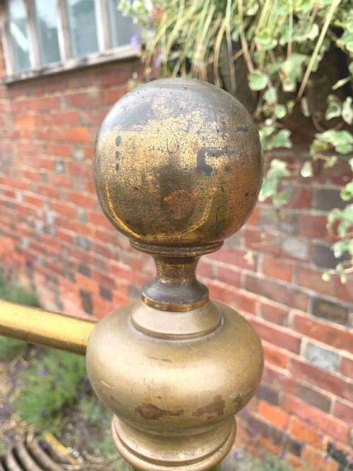 VICTORIAN BRASS AND IRON DOUBLE BED - ADDITIONAL PHOTO 8