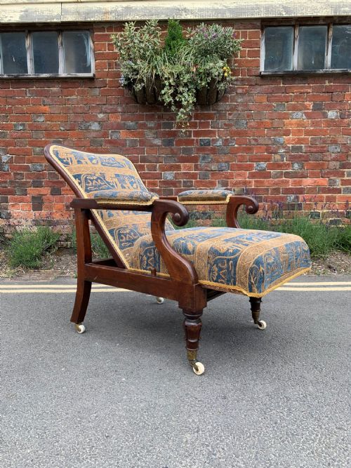 VICTORIAN RECLINING ARMCHAIR - ADDITIONAL PHOTO 3