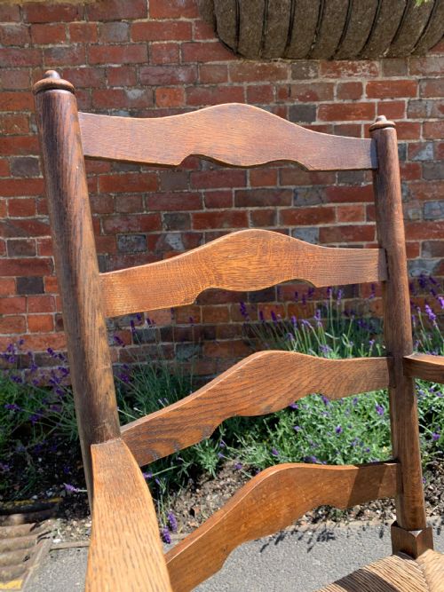 PAIR OF ARTS AND CRAFTS OAK ARMCHAIRS - ADDITIONAL PHOTO 1