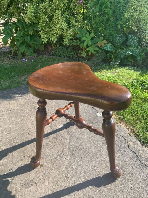 victorian saddle seat stool - CATEGORY: ANTIQUE STOOLS - DATED 1890
