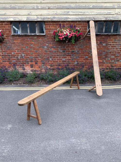 pair of oak benches - CATEGORY: ANTIQUE STOOLS - DATED 1900