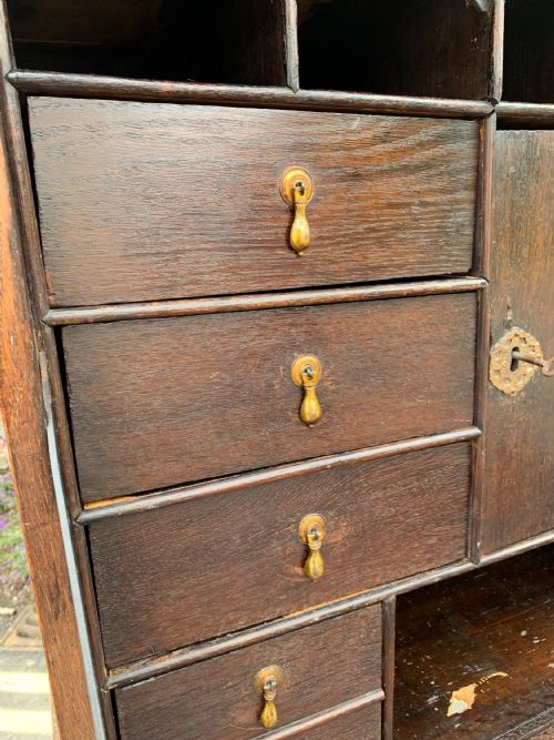OAK ESCRITOIRE ON STAND - ADDITIONAL PHOTO 5