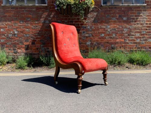 victorian slipper chair - CATEGORY: ANTIQUE CHAIRS - DATED 1870
