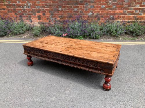 antique indian takhat coffee table - CATEGORY: ANTIQUE TABLES - DATED 19TH CENTURY