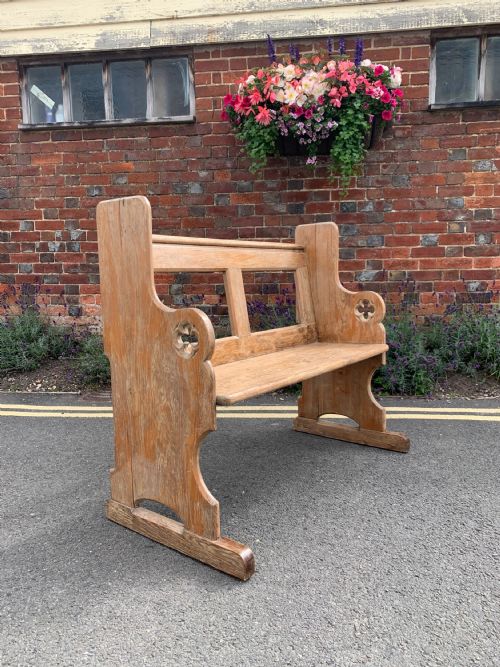 victorian pitch pine bench - CATEGORY: ANTIQUE FURNITURE - DATED 1880
