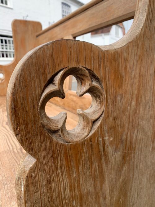VICTORIAN PITCH PINE BENCH - ADDITIONAL PHOTO 1