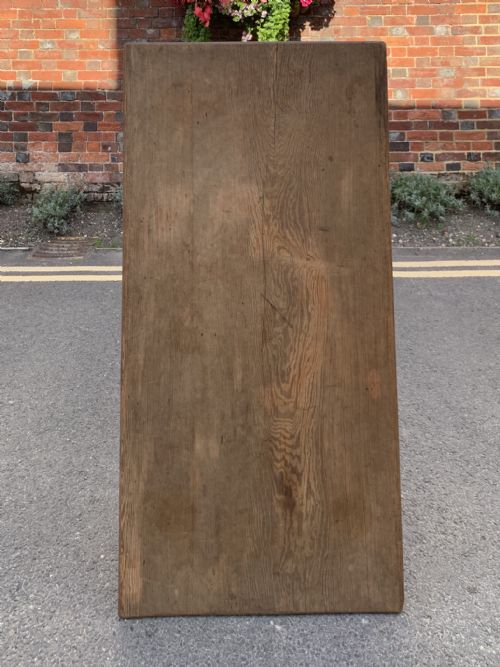 VICTORIAN PITCH PINE GOTHIC TABLE - ADDITIONAL PHOTO 4