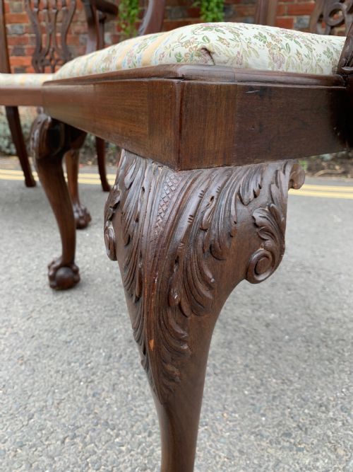 PAIR OF MAHOGANY ARMCHAIRS - ADDITIONAL PHOTO 1