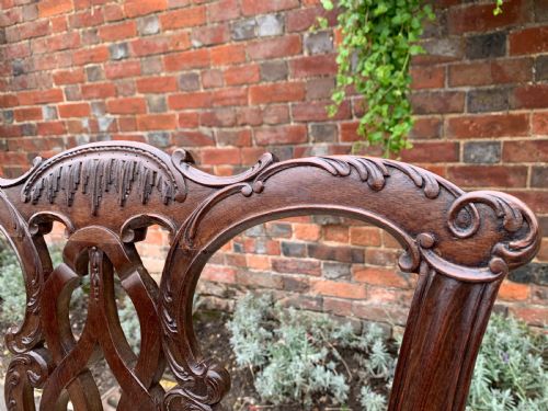 PAIR OF MAHOGANY ARMCHAIRS - ADDITIONAL PHOTO 4