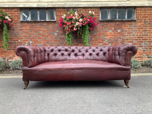 victorian leather chesterfield - CATEGORY: ANTIQUE SOFAS - DATED 1890