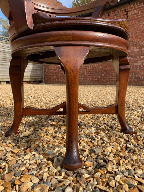 VICTORIAN MAHOGANY REVOLVING DESK CHAIR - ADDITIONAL PHOTO 2