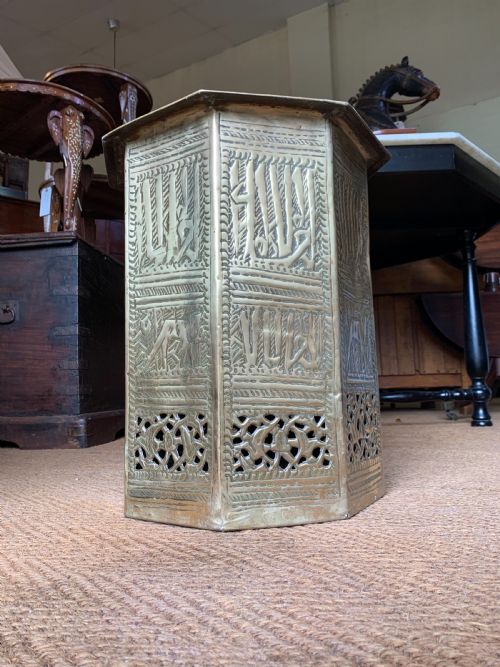 cairoware brass table - CATEGORY: ANTIQUE FURNITURE - DATED 1890