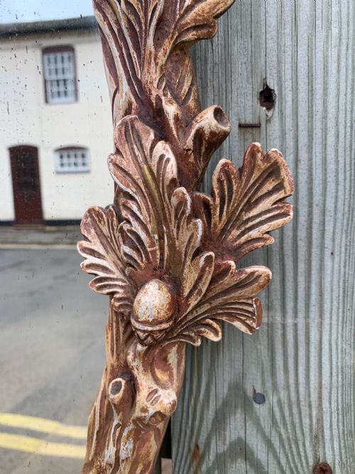 PAIR OF PAINTED CARVED WOOD MIRRORS - ADDITIONAL PHOTO 3