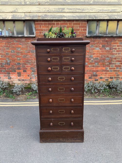 edwardian bank of drawers - CATEGORY: ANTIQUE CHEST OF DRAWERS - DATED EDWARDIAN