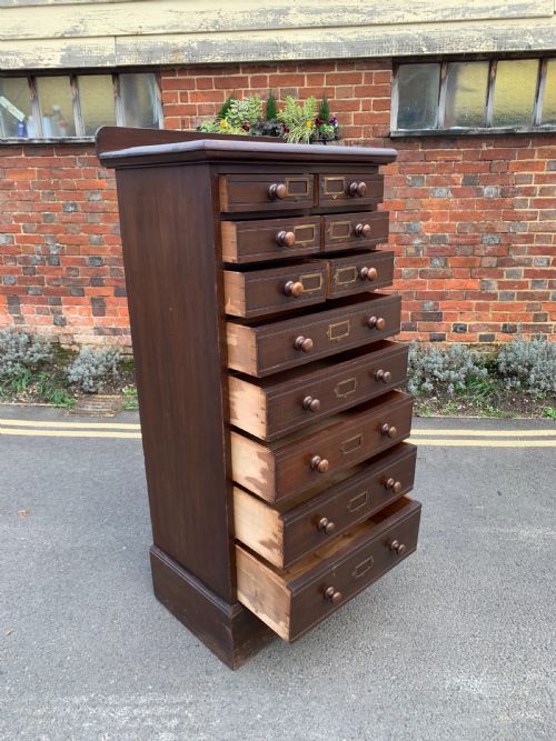 EDWARDIAN BANK OF DRAWERS - ADDITIONAL PHOTO 1