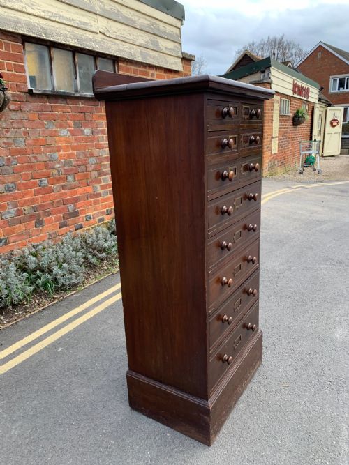 EDWARDIAN BANK OF DRAWERS - ADDITIONAL PHOTO 2