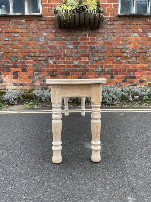 EDWARDIAN LIMED OAK BENCH - ADDITIONAL PHOTO 4