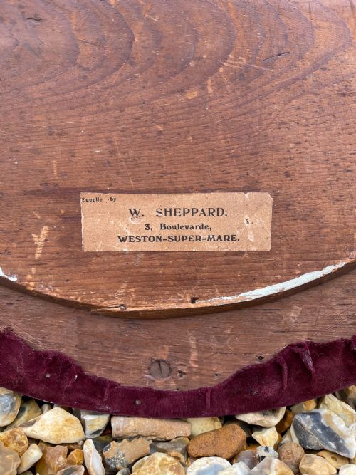 PAIR OF VICTORIAN VELVET COVERED MIRRORS - ADDITIONAL PHOTO 3