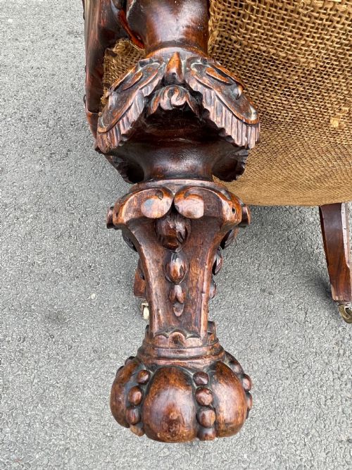 VICTORIAN LEATHER ARMCHAIR - ADDITIONAL PHOTO 7