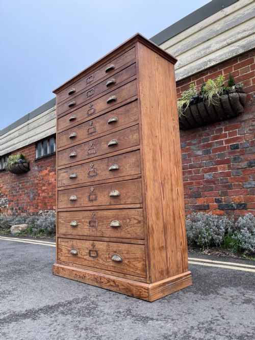 TALL PITCH PINE CHEST - ADDITIONAL PHOTO 5