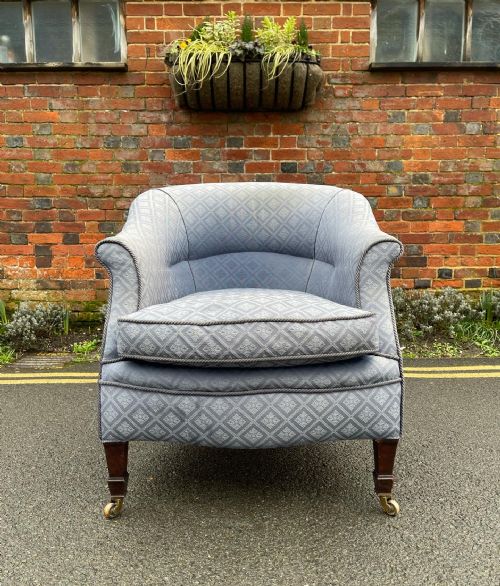 edwardian tub armchair - CATEGORY: ANTIQUE CHAIRS - DATED EDWARDIAN
