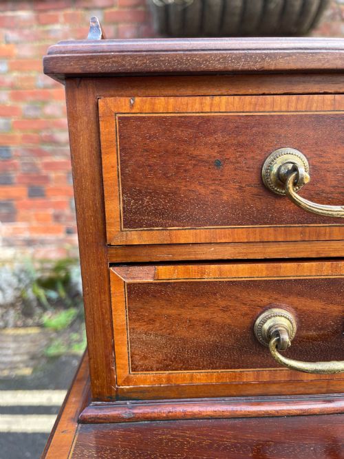 EDWARDIAN INLAID MAHOGANY DESK - ADDITIONAL PHOTO 7