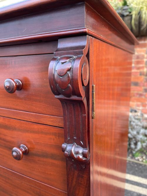VICTORIAN MAHOGANY WELLINGTON CHEST - ADDITIONAL PHOTO 10