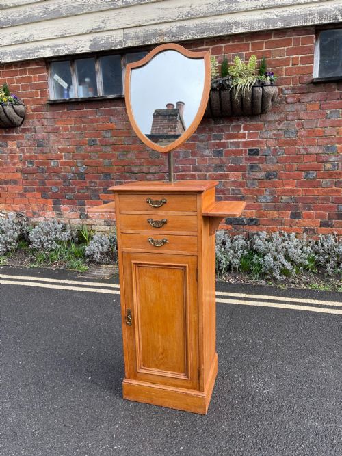 VICTORIAN ASH SHAVING STAND - ADDITIONAL PHOTO 2