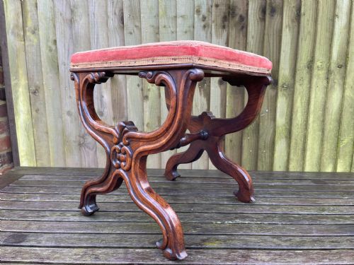 NINETEENTH CENTURY ROSEWOOD STOOL - ADDITIONAL PHOTO 1