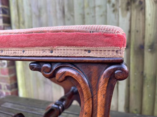 NINETEENTH CENTURY ROSEWOOD STOOL - ADDITIONAL PHOTO 3