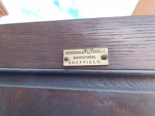INLAID OAK HALL WARDROBE - ADDITIONAL PHOTO 3