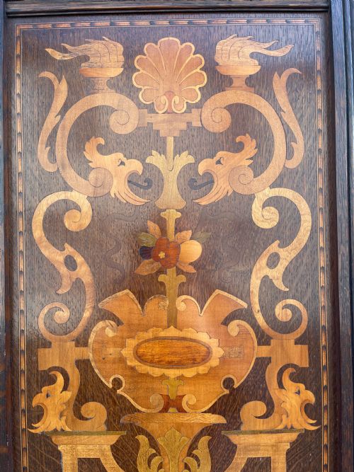 INLAID OAK HALL WARDROBE - ADDITIONAL PHOTO 7