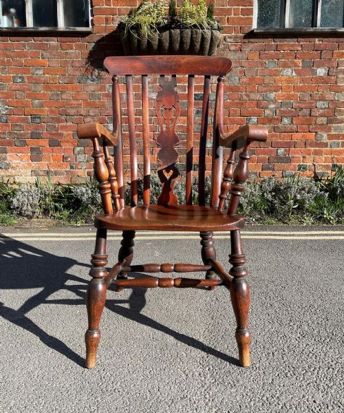 VICTORIAN WINDSOR ARMCHAIR - ADDITIONAL PHOTO 1