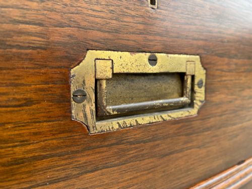 NINETEENTH CENTURY ANGLO INDIAN TEAK CAMPAIGN CHEST - ADDITIONAL PHOTO 1
