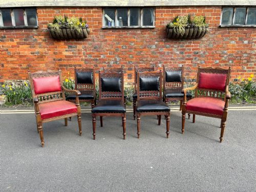 set of eight victorian chairs - CATEGORY: ANTIQUE CHAIRS - DATED 1890