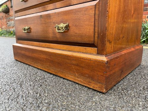 VICTORIAN WALNUT WELLINGTON CHEST - ADDITIONAL PHOTO 7