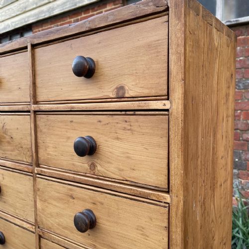 LARGE VICTORIAN BANK OF DRAWERS - ADDITIONAL PHOTO 2