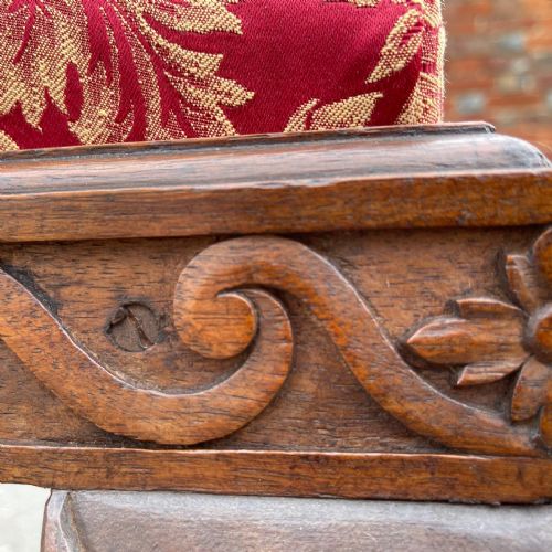 ANGLO INDIAN CARVED TEAK STOOL - ADDITIONAL PHOTO 2