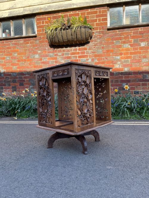 kashmiri revolving bookcase - CATEGORY: ANTIQUE BOOKCASES - DATED 1920