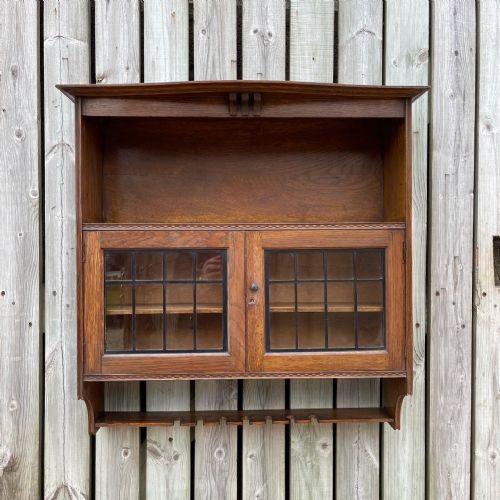arts and crafts wall cupboard - CATEGORY: ANTIQUE CABINETS - DATED 1910
