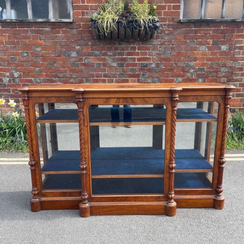 early victorian inlaid walnut side cabinet - CATEGORY: ANTIQUE CABINETS - DATED 1850