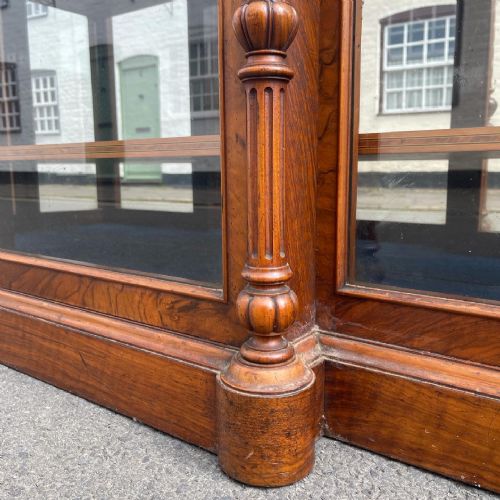 EARLY VICTORIAN INLAID WALNUT SIDE CABINET - ADDITIONAL PHOTO 3