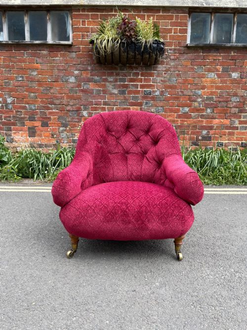 SMALL HOWARD AND SONS ARMCHAIR - ADDITIONAL PHOTO 6