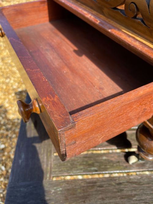 VICTORIAN FIGURED WALNUT CANTERBURY - ADDITIONAL PHOTO 1