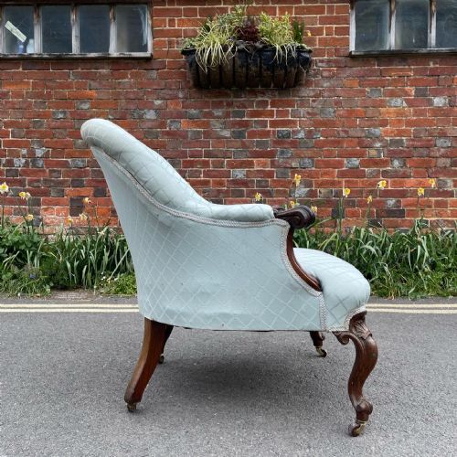 MID NINETEENTH CENTURY ROSEWOOD ARMCHAIR - ADDITIONAL PHOTO 3