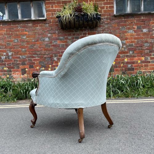 MID NINETEENTH CENTURY ROSEWOOD ARMCHAIR - ADDITIONAL PHOTO 5