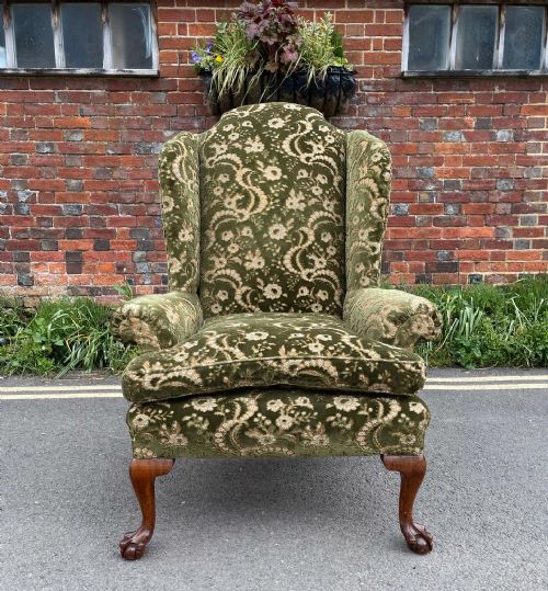 WALNUT WING ARMCHAIR - ADDITIONAL PHOTO 3