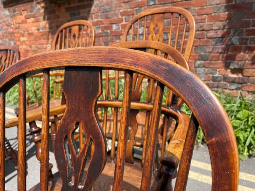 ASSEMBLED SET OF EIGHT WINDSOR ARMCHAIRS - ADDITIONAL PHOTO 6